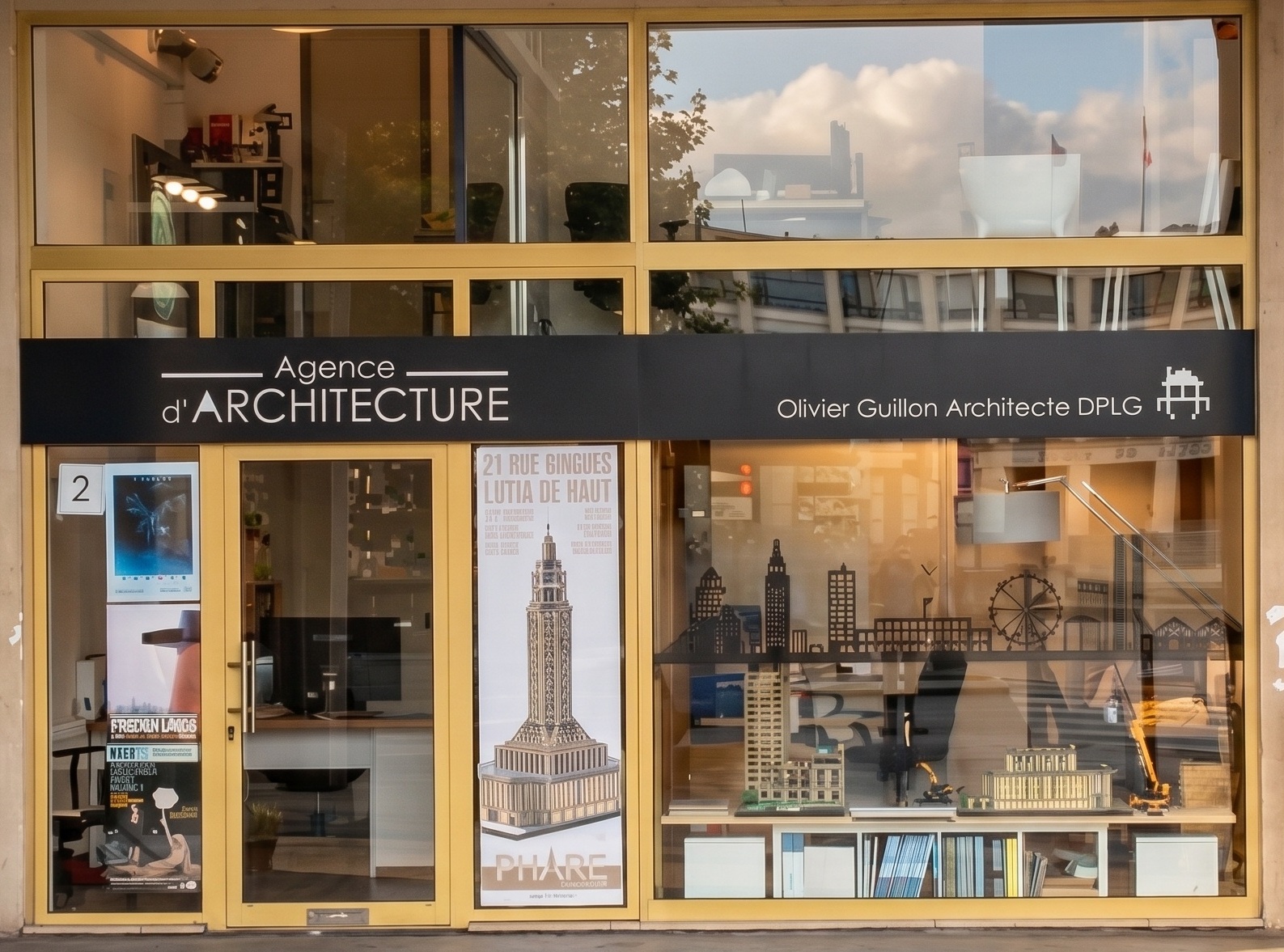 Façade de l'agence GOarchi — Olivier Guillon Architecte DPLG, Le Havre