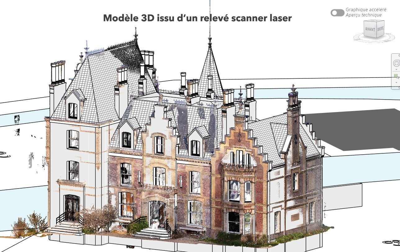 Château de Perruel — modèle 3D issu du relevé scanner laser